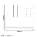 Ver imagem 4 de Cabeceira Decorativa Florem para Cama de Casal 140 cm Suede Cinza