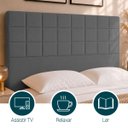 Ver imagem 3 de Cabeceira Decorativa Florem para Cama de Casal 140 cm Suede Cinza