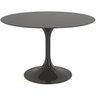 Mesa Saarinen Redonda 60cm Madeira Base Preta Laca Preta - 1