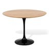 Mesa Saarinen Redonda 124cm Madeira Base Preta Freijó - 1