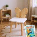 Ver imagem 1 de Cadeira Infantil de Madeira Borboletinha Kit Livro Educativo - Pinus