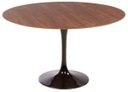 Ver imagem 2 de Mesa Saarinen Redonda 60cm Madeira Base Preta Imbuia