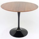 Ver imagem 2 de Mesa Saarinen Redonda 124cm Madeira Base Preta Imbuia