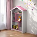 Ver imagem 1 de Estante Infantil para Brinquedos Kyoto Branca e Rosa