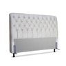 Cabeceira de Cama Box Casal 138cm Larhome Padua Tecido Suede Veludo Bege 204 - 1