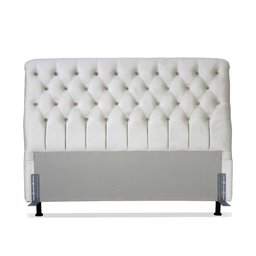 Cabeceira de Cama Box Casal 138cm Larhome Padua Tecido Suede Veludo Bege 204 - 2