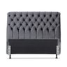 Cabeceira de Cama Box Casal 138cm Larhome Padua Tecido Suede Veludo Cinza Escuro - 1