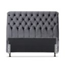 Ver imagem 1 de Cabeceira de Cama Box Casal 138cm Larhome Padua Tecido Suede Veludo Cinza Escuro
