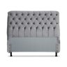 Cabeceira de Cama Box Casal Queen 158cm Padua Tecido Suede Veludo Cinza Claro - 2