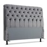 Cabeceira de Cama Box Casal Queen 158cm Padua Tecido Suede Veludo Cinza Claro - 1