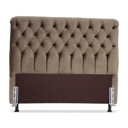 Cabeceira de Cama Box Casal Queen 158cm Padua Tecido Suede Veludo Marrom - 2