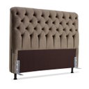 Ver imagem 1 de Cabeceira de Cama Box Casal Queen 158cm Padua Tecido Suede Veludo Marrom