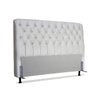Cabeceira de Cama Box Casal Queen 158cm Padua Tecido Suede Veludo Bege - 1