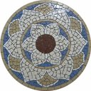 Ver imagem 1 de Mandala Indiana Piso Mosaico Lótus Iii Cerâmico Tamanho 130cm