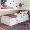 Ver imagem 3 de Cama de Solteiro com Baú 2 Portas para Colchão 188x78cm Multimóveis Cr40131 Branco