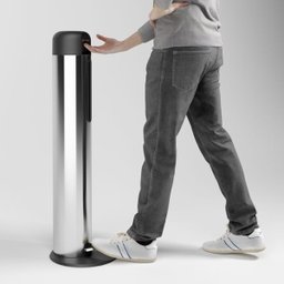 Totem Higienizador de Mãos Suporte Dispenser Álcool Gel Aço Inox com Pedal Brinox Dispensador - 2