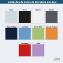 Ver imagem 5 de Mesa Escritório P25 Tub Pandin 120 Cm (larg) Tampo Mdp Branco Pé Aço Tubular Laranja