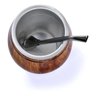 Cuia Rústica 400ml Para Chimarrão Tererê Alumínio Revestida em Cerejeira Com Bomba - Palleter - 2