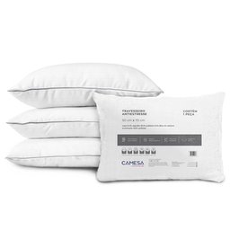 Travesseiro Anti Stress Ajuda no Sono Suporte Firme 50cm X 70cm Camesa - 3 Travesseiro Anti Stress Ajuda no Sono Suporte Firme 50cm X 70cm Camesa - 3