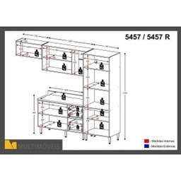 Cozinha Completa com Tampo 9 Portas 5 Peças Calábria Multimóveis - 4 Cozinha Completa com Tampo 9 Portas 5 Peças Calábria Multimóveis - 4