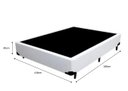 Ver imagem 5 de Cama Box Viúva - Tecido Sintético Branco com Colchão Extra Firme D28 - Suporta 80Kg