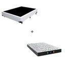 Ver imagem 1 de Cama Box Viúva - Tecido Sintético Branco com Colchão Extra Firme D28 - Suporta 80Kg