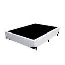 Ver imagem 2 de Cama Box Viúva - Tecido Sintético Branco com Colchão Extra Firme D28 - Suporta 80Kg