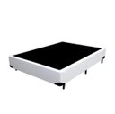 Ver imagem 2 de Cama Box Viúva - Tecido Sintético Branco com Colchão Extra Firme D28 - Suporta 80Kg