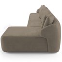 Ver imagem 7 de Sofá 5 Lugares com Chaise Direito Sala Living 388cm Arlo F04 Veludo Marrom Claro Tc-12021- Lyam Deco