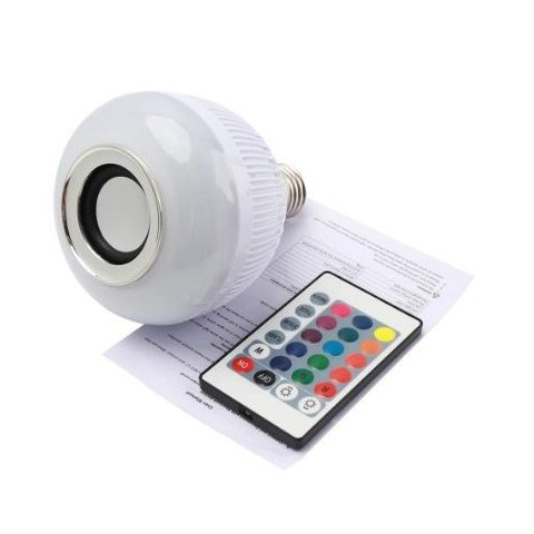 Lâmpada Bluetooth Led Caixa de Som com Controle 12w