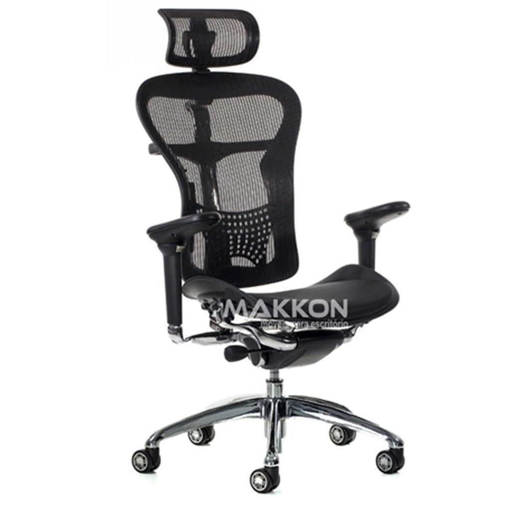 Cadeira de Escritório Presidente Ergonômica Mk-30A - Makkon Preta - 2