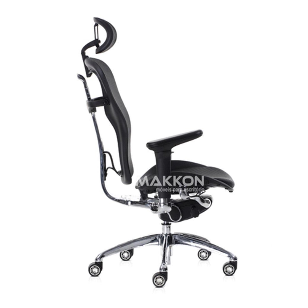 Cadeira de Escritório Presidente Ergonômica Mk-30A - Makkon Preta - 3