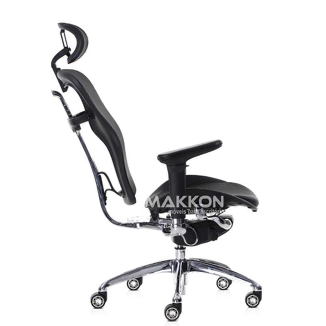 Cadeira de Escritório Presidente Ergonômica Mk-30A - Makkon Preta - 4