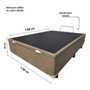 Ver imagem 3 de Box Baú Casal Linhão Bege 1,38x1,88 So1clique Pistão a Gás