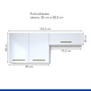 Ver imagem 3 de Lavanderia Modulada França 2 Armários Aéreos - Kaiki Móveis Branco