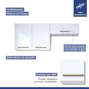 Ver imagem 4 de Lavanderia Modulada França 2 Armários Aéreos - Kaiki Móveis Branco