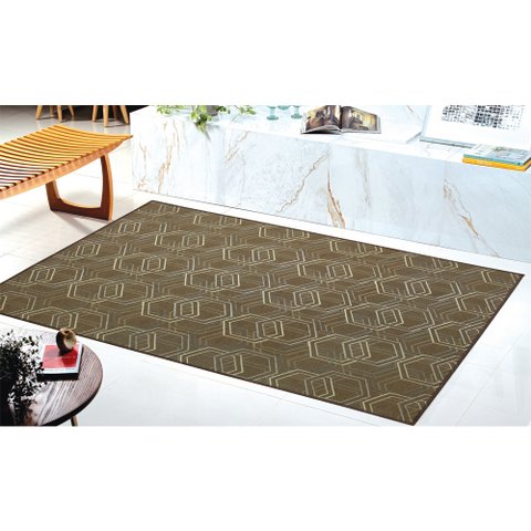 Tapete Sala Quarto 2,00 x2,50 Antiderrapante Chocolate Hb-13