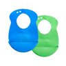 Kit 2 Babadores de Silicone Easi Roll Azul & Verde - 2