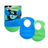 Kit 2 Babadores de Silicone Easi Roll Azul & Verde - 1
