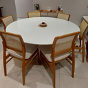 Ver imagem 3 de Mesa de Jantar Cone 160cm + Vidro Laca Branca