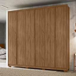 Guarda Roupa Danubio 6 Portas 3 Gavetas Naturale - 1