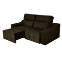 Ver imagem 2 de Sofá 3 Lugares Top Lubeck 210 Retrátil e Reclinável com Molas Suede Marrom - Ws Estofádos