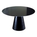 Ver imagem 1 de Mesa de Jantar Cone 130 Cm + Vidro Laca Preta