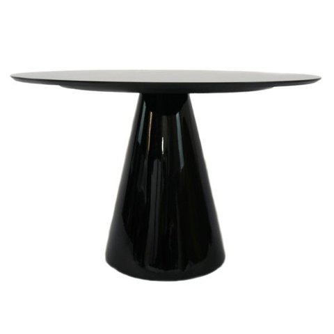 Mesa de Jantar Cone 150cm Base Preta Laca Preta