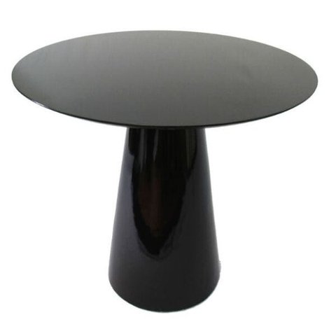 Mesa de Jantar Cone 100cm Base Preta Laca Preta