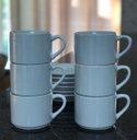Ver imagem 3 de Jogo 6 Xícaras de Café e Chá com Pires - 200 Ml Semi-empilháveis - Porcelana Branca