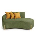 Ver imagem 1 de Sofá 2 Lugares Orgânico 140cm Morgan Pé Ferro Dourado Napoli Verde/amarelo D03 - D'rossi