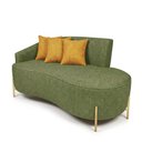 Ver imagem 2 de Sofá 2 Lugares Orgânico 140cm Morgan Pé Ferro Dourado Napoli Verde/amarelo D03 - D'rossi