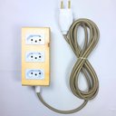 Ver imagem 2 de Extensão Madeira Régua Elétrica 3 Tomadas Branca