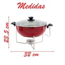 Ver imagem 4 de Rechaud Vermelho a Álcool com Tampa de Vidro 6,5l